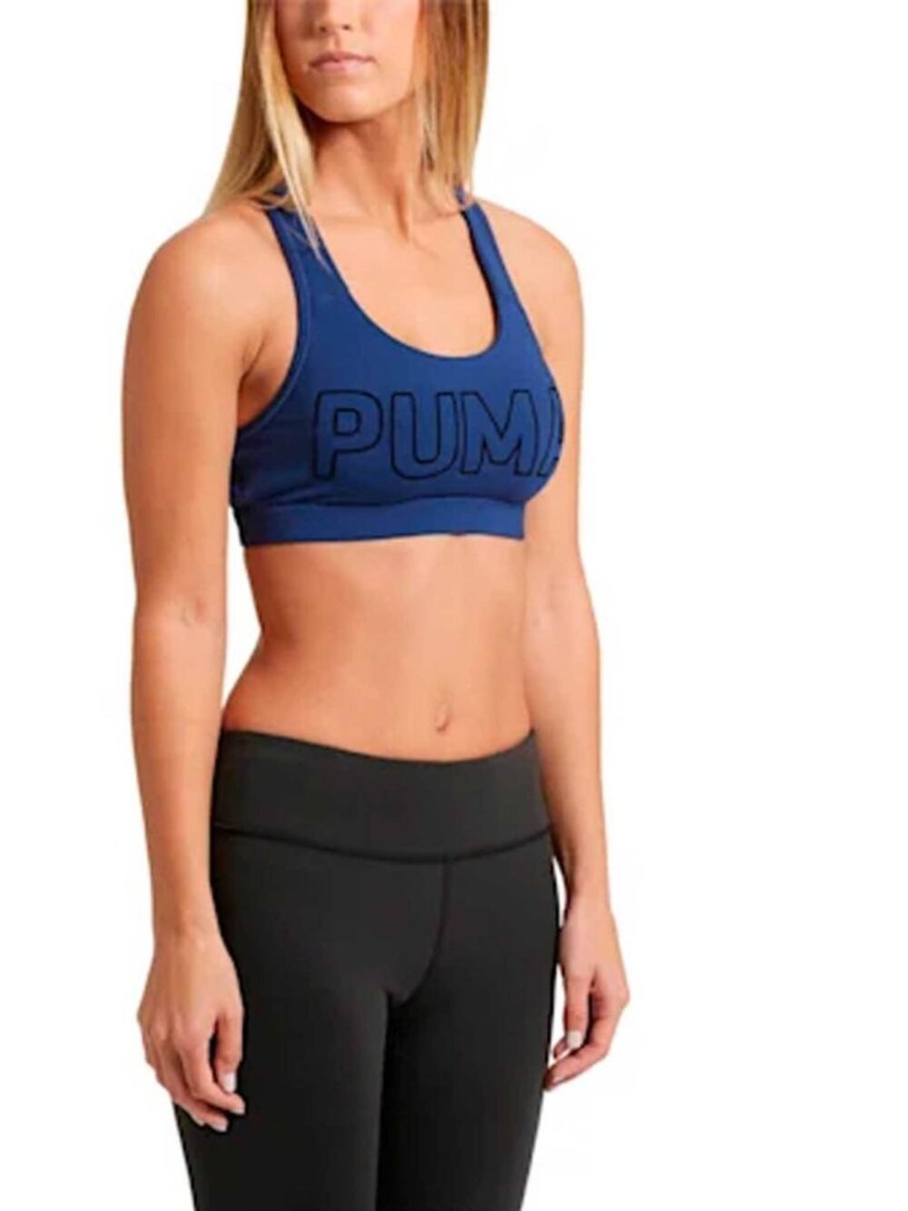 PUMA POWER SHAPE BLUE SPORTS BRA TOP SIZE S